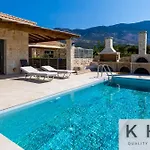 Villa Leo's Red Stone & White Stone Made Villas, 2 With Private Pool In Village Karavádhos