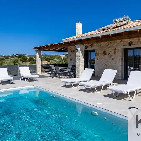 Leo's Red Stone & White Stone Made Villas, 2 With Private Pool In Village Villa Karavádhos