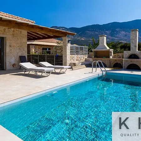 빌라 Leo's Red Stone & White Stone Made Villas, 2 With Private Pool In Village Karavádhos