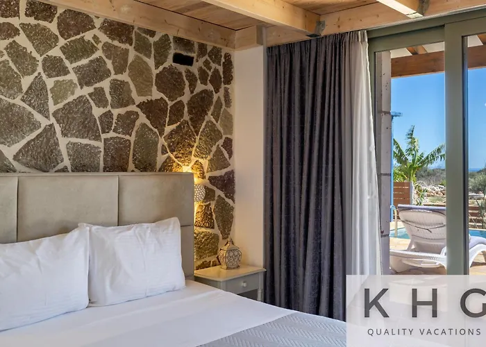 Leo's Red Stone & White Stone Made Villas, 2 With Private Pool In Village * Karavados