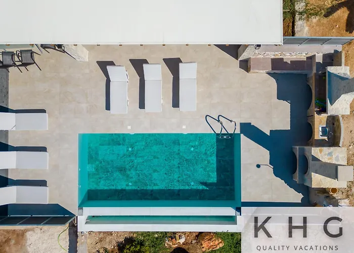 Leo's Red Stone & White Stone Made Villas, 2 With Private Pool In Village Villa Karavádhos